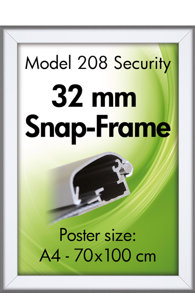 SECURITY FRAME 32mm (G) 70x100cm alu