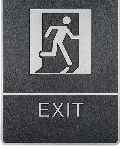 Icon Sign with Text - Exit