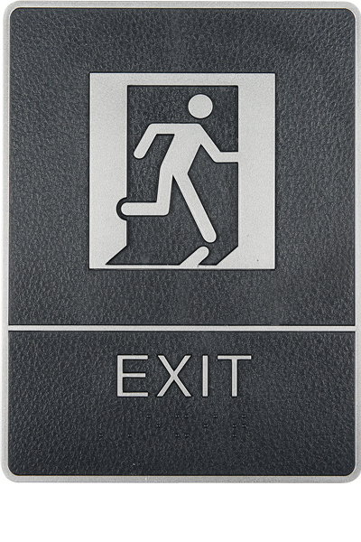 Icon Sign with Text - Exit