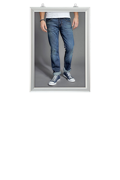 Slide-In Frame 25mm Vertikal A4 Alu