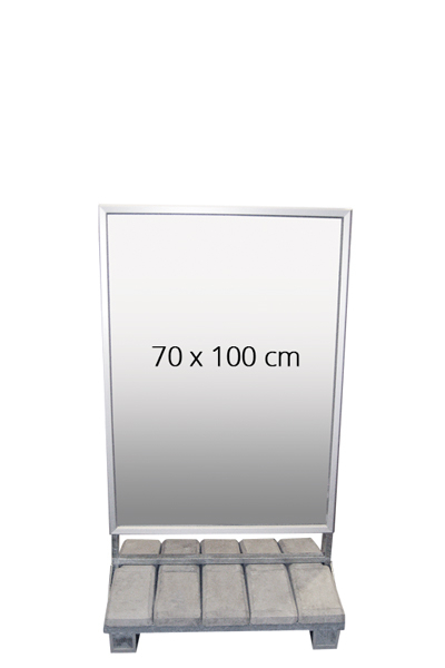 Heavy Outdoor Sign 70x100 cm. Med 42 mm