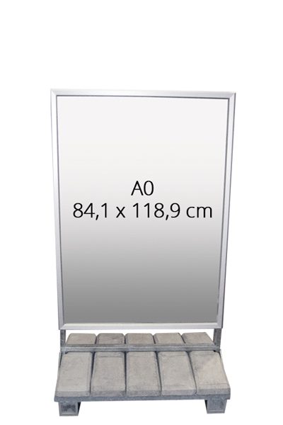 Heavy Outdoor Sign 85x120 cm. Med 42 mm