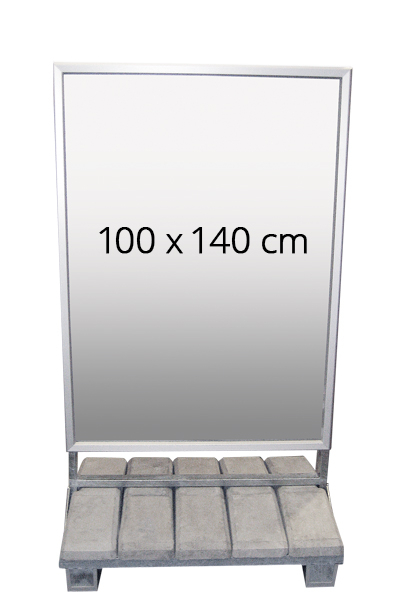 Heavy Outdoor Sign 100x140 cm. Med 42 mm