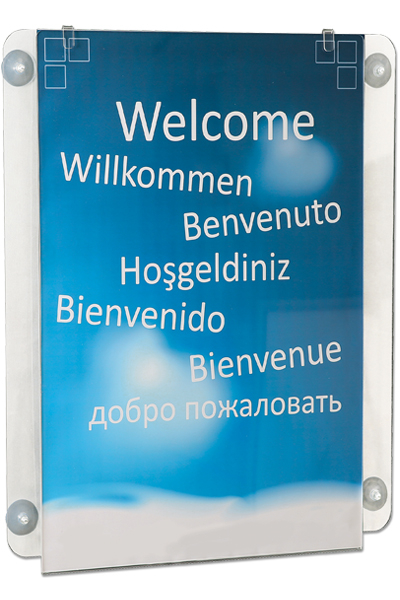 Window Frame med sugekop. Akryl. A3 Vertikal