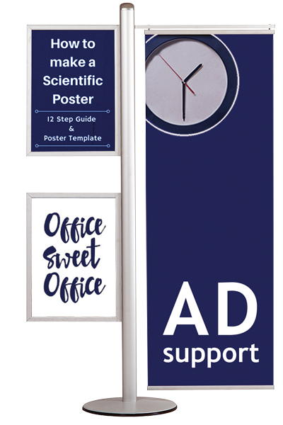 MULTISTAND 16 Dobbeltsidet med 2 stk A2 Slide-in +50cm banner