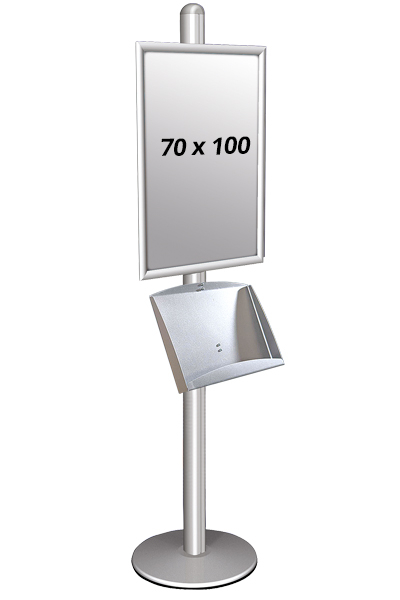 MULTISTAND 1 Enkeltsidet med stållhyde 25mm 1 x 70x100 Alu