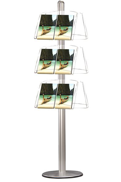 MULTISTAND 6 Dobbeltsidet 3 x akrylhylder