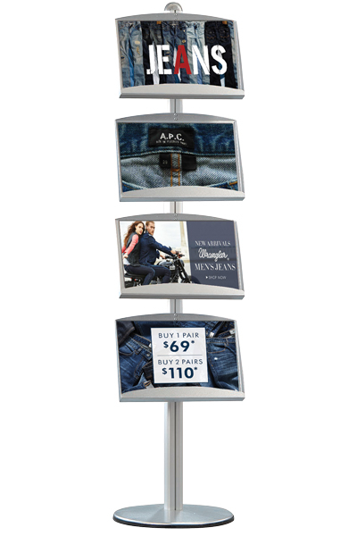 MULTISTAND 7 Enkeltsidet  4 x stålhylder