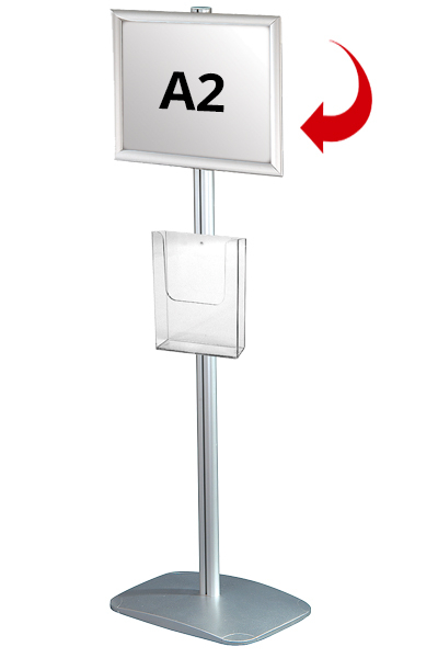 Mini Multistand 3 - Enkeltsidet A2 Snap Frame + A4 Brochureholder