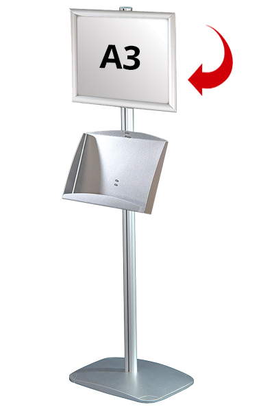 Mini Multistand 5 - Enkeltsidet A3 Snap Frame + A3 Stål hylde