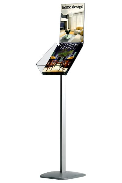 EXPO BROCHURESTANDER A4  Alu med Info Top - vertikal