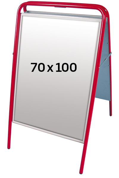 EXPO SIGN gadeskilt 22 mm 70x100 cm rød