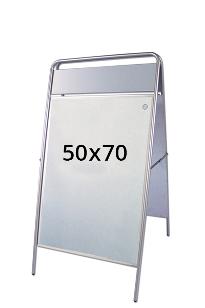 EXPO SIGN gadeskilt 22mm 50x70cm OD sølv