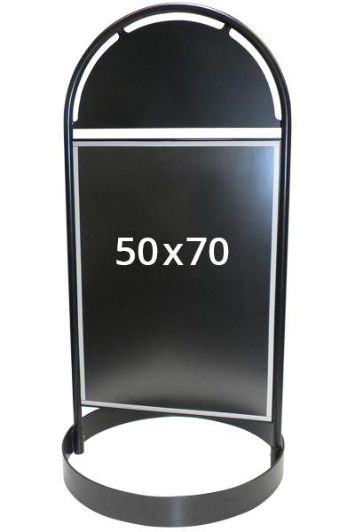 Gotik Circle 50x70cm sort