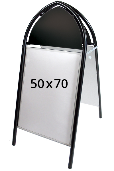 GOTIK CLASSIC gadeskilt 32mm 50x70cm sort