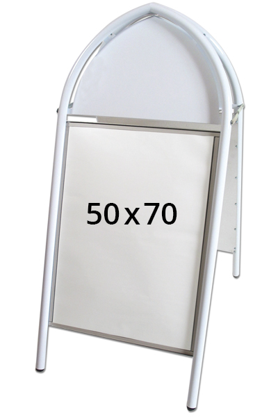 GOTIK CLASSIC gadeskilt 32mm 50x70cm hvid