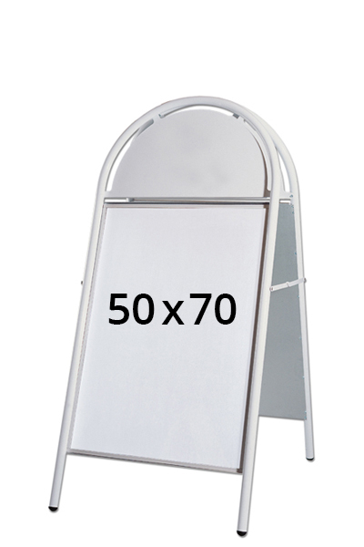 EXPO GOTIK LUX gadeskilt 32mm 50x70cm hvid