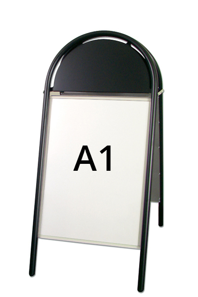 EXPO GOTIK LUX gadeskilt 32mm 60x85cm sort