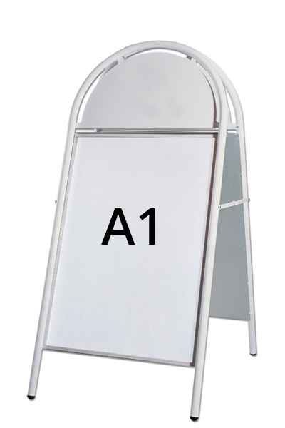 EXPO GOTIK LUX gadeskilt 32mm 60x85cm hvid