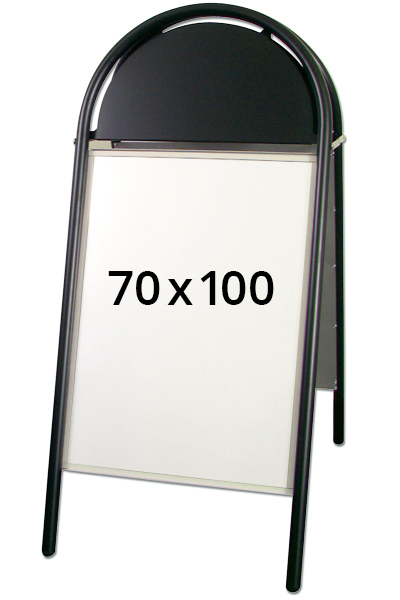 EXPO GOTIK LUX gadeskilt 32mm 70x100cm sort