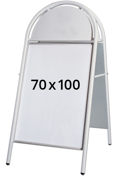 EXPO GOTIK LUX gadeskilt 32mm 70x100cm hvid