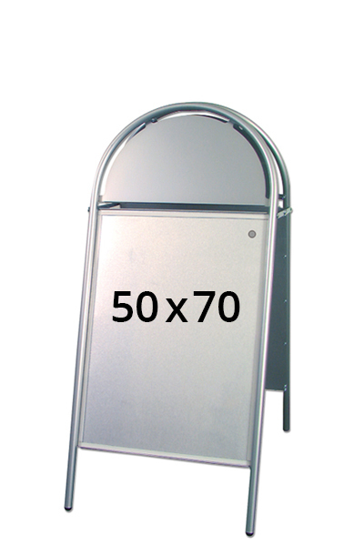 EXPO GOTIK gadeskilt 25mm 50x70cm sølv