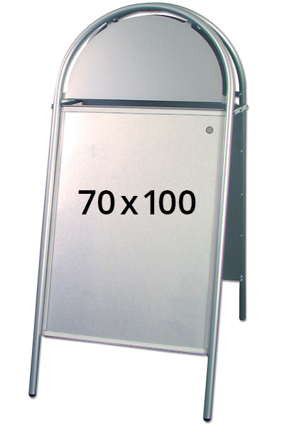 EXPO GOTIK gadeskilt 25mm 70x100cm sølv