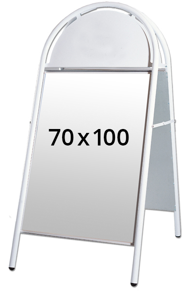 EXPO GOTIK gadeskilt 25mm 70x100cm hvid