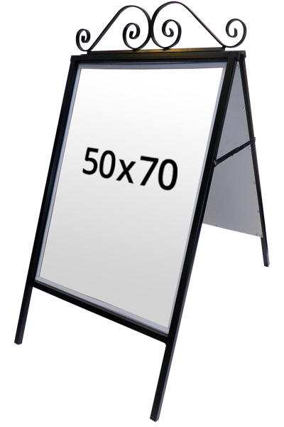 Antique Gadeskilt - 50x70 cm - sort