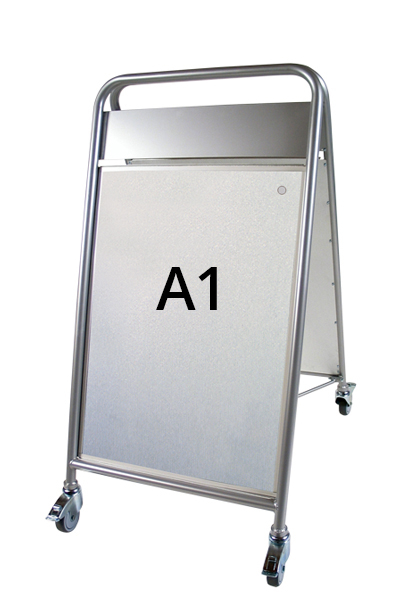 EXPO SIGN LUX gadeskilt m/HJ+OD A1 sølv