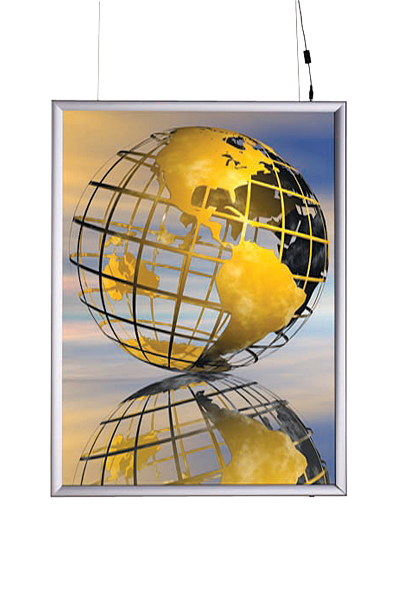 LED Light box 70x100cm Double sided - vertikal/horisontal. 35mm profile. 39mm dyb