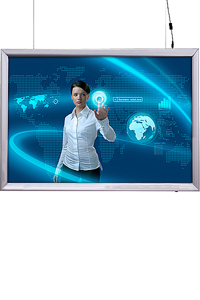 LED Light box 70x100cm Double sided - horisontal. 35mm ramme