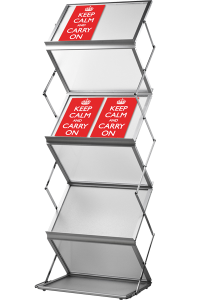 FLEX BROCHURE STAND 6 x A3 m/kuffert