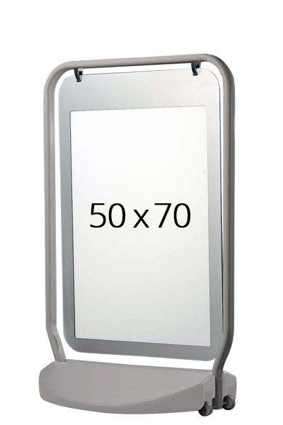 SWING-SIGN POSTER gadeskilt 50x70cm grå