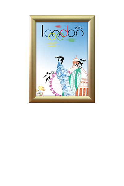 KLIP KLAP vægramme A4 25mm guld - mat