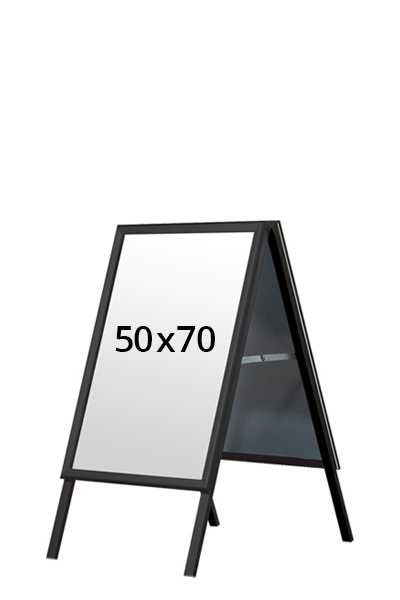 ALU-LINE BLACK gadeskilt 32mm 50x70cm (G) - Sort