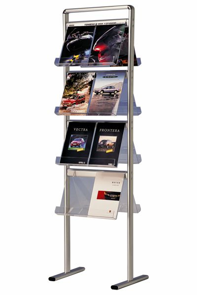 INFO-LINE brochurestativ midi dobbel 16xA4 ALU