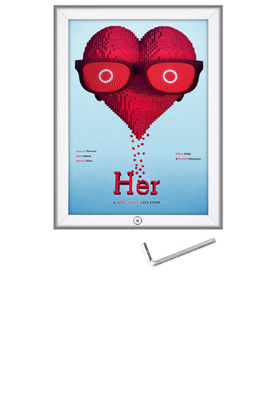 LOCKABLE SNAP FRAME med lås 32mm A4