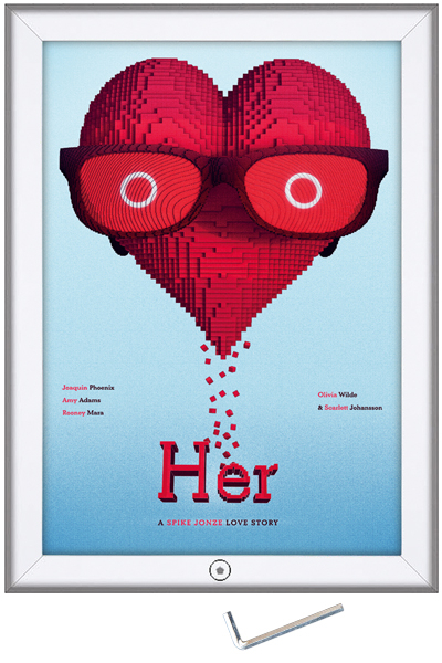 LOCKABLE SNAP FRAME m/lås 32mm 70x100cm