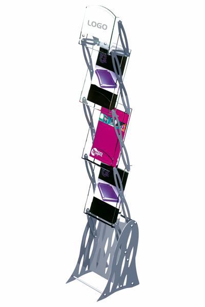 MOBILE FLEX Brochurestander 3xA4 alu
