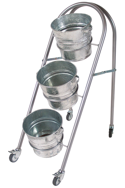 Shop Display med 3 spande sølv