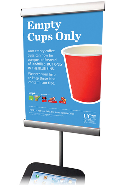 Banner Holder for iPad Stand